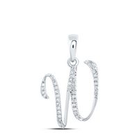 1/8CTW-DIA P1P2 GIFT INITIAL &quot;W&quot; PENDANT