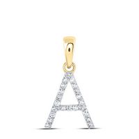 1/10CTW-DIA NK INITIAL &quot;A&quot; PENDANT
