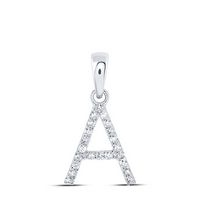 1/10CTW-DIA NK INITIAL &quot;A&quot; PENDANT