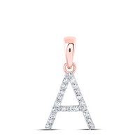 1/10CTW-DIA NK INITIAL &quot;A&quot; PENDANT