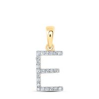 1/10CTW-DIA NK INITIAL &quot;E&quot; PENDANT