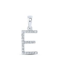 1/10CTW-DIA NK INITIAL &quot;E&quot; PENDANT