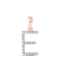 1/10CTW-DIA NK INITIAL &quot;E&quot; PENDANT