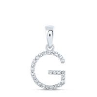 1/10CTW-DIA NK INITIAL &quot;G&quot; PENDANT