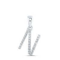 1/10CTW-DIA NK INITIAL &quot;N&quot; PENDANT