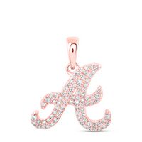 1/6CTW-DIA NK INITIAL &quot;A&quot; PENDANT