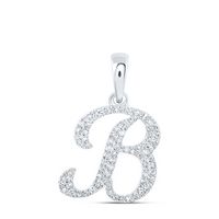 1/5 CTW-DIA NK INITIAL &quot;B&quot; PENDANT