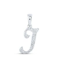 1/8CTW-DIA NK INITIAL &quot;I&quot; PENDANT