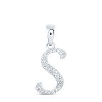 1/10CTW-DIA NK INITIAL &quot;S&quot; PENDANT