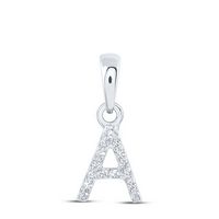 0.03CTW-DIA NK INITIAL &quot;A&quot; PENDANT