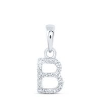 1/20CTW-DIA NK INITIAL &quot;B&quot; PENDANT