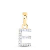 1/20CTW-DIA NK INITIAL &quot;E&quot; PENDANT