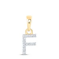 0.03CTW-DIA NK INITIAL &quot;F&quot; PENDANT