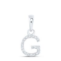 1/20CTW-DIA NK INITIAL &quot;G&quot; PENDANT