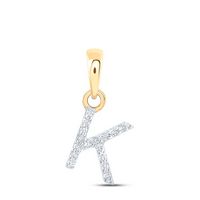 0.03CTW-DIA NK INITIAL &quot;K&quot; PENDANT