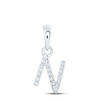 1/20CTW-DIA NK INITIAL &quot;N&quot; PENDANT