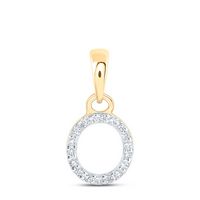 1/20CTW-DIA NK INITIAL &quot;O&quot; PENDANT