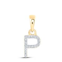 0.03CTW-DIA NK INITIAL &quot;P&quot; PENDANT