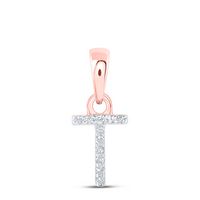 0.02CTW-DIA NK INITIAL &quot;T&quot; PENDANT