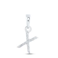 0.03CTW-DIA NK INITIAL &quot;X&quot; PENDANT