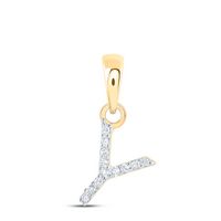 0.03CTW-DIA NK INITIAL &quot;Y&quot; PENDANT