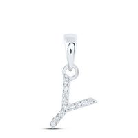 0.03CTW-DIA NK INITIAL &quot;Y&quot; PENDANT