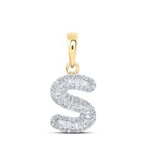 1/3CTW-DIA P1P2 INITIAL &quot;S&quot; PENDANT