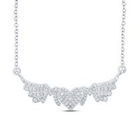 1/4CTW-DIA NK M?M HEART NECLACE (18 INCH)