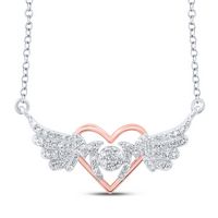 1/5CTW-DIA NK MOM HEART NECLACE (18 INCH)