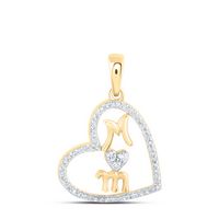 1/8CTW-DIA NK MOM HEART PENDANT