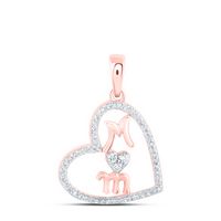 1/8CTW-DIA NK MOM HEART PENDANT