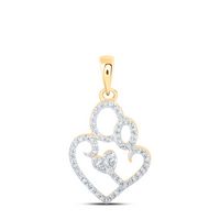 1/8CTW-DIA NK MOM HEART PENDANT