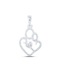 1/8CTW-DIA NK MOM HEART PENDANT
