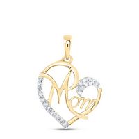1/8CTW-DIA NK MOM HEART PENDANT