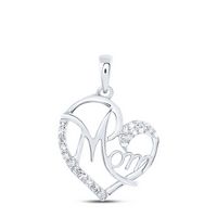 1/8CTW-DIA NK MOM HEART PENDANT