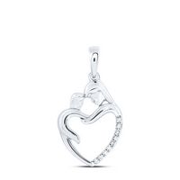 1/20CTW-DIA NK MOM HEART PENDANT