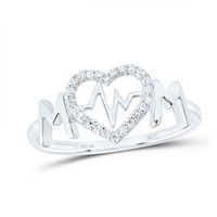 1/10CTW-DIA NK MOM HEART RING