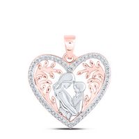 1/10CTW-DIA NK MOM HEART PENDANT