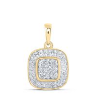 1/3CTW-DIA NK CUSHION PENDANT