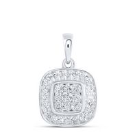 1/3CTW-DIA NK CUSHION PENDANT
