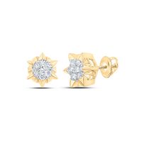 1/5CTW-DIA NK STARBURST CLUSTER EARRING