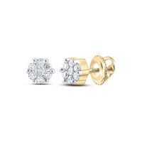 1/6CT-DIA NK FASHION FLOWER EARRING