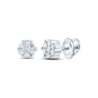 1/6CT-DIA NK FASHION FLOWER EARRING
