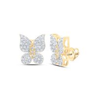1/4CTW-DIA P1P2 BUTTERFLY EARRING