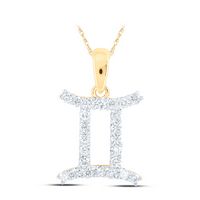 1/4CTW-DIA NK ZODIAC SIGN OF GEMINI PENDANT