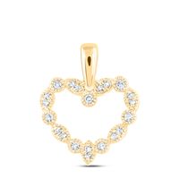 1/10CTW-DIA NK GIFT HEART PENDANT