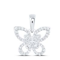 1/6 CTW DIA NK BUTTERFLY FASHION PENDANT