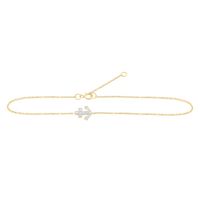 1/20CTW-DIA NK GIFT ANKLET (9 INCH)