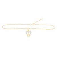 1/20CTW-DIA NK GIFT ANKLET (9 INCH)