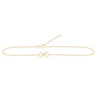 0.03CTW-DIA NK GIFT ANKLET (9 INCH)